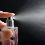 Fragrance being sprayed